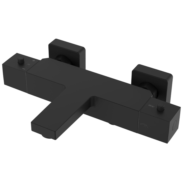 adema alcedo thermostatische badkraan vierkant 28.4cm opbouw mat zwart outlet store21561 adema alcedo thermostatische badkraan vierkant 28.4cm opbouw mat zwart outlet store21561