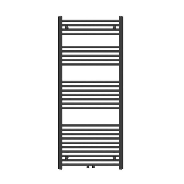 adema basic radiator 60x140cm recht middenaansluiting mat zwart sw732920