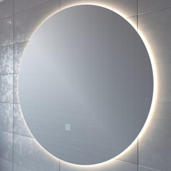 adema circle badkamerspiegel rond diameter 120cm met indirecte led verlichting met spiegelverwarming en touch schakelaar outlet uden store22072