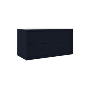 Adema Prime Core Wastafelonderkast - 100x55x45cm - 2 lades - Push to open - MDF - mat marine blauw 70870