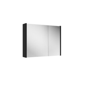 Adema Spiegelkast - 80x63x16cm - inclusief zijpanelen - mat zwart SW812067/SW812071