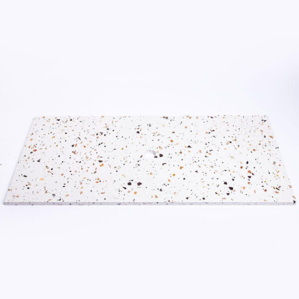 adema tops topblad 100.5x1.8x46cm 1 afvoer zonder kraangaten terrazzo sw915231