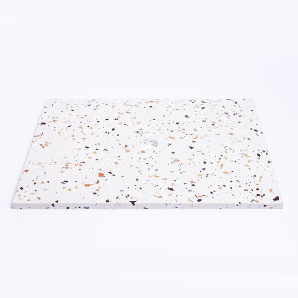 adema tops topblad 60.5x1.8x46cm 1 afvoer 1 kraangat terrazzo sw915228