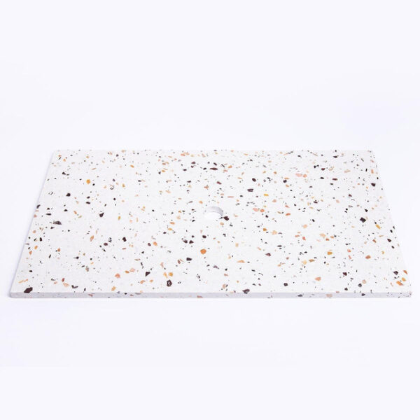 adema tops topblad 80.5x1.8x46cm 1 afvoer zonder kraangaten terrazzo sw915229