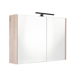 best design halifax spiegelkast 80x60cm met opbouwverlichting mdf houtlook sw815940