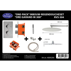 best design one pack inbouw regendoucheset ore garand m 300 rvs sw373900