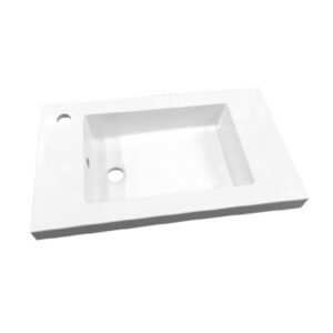 Best Design Slim wastafel voor meubel 60 cm Ondiep 35 cm met kraan gat 4000740