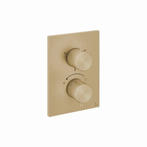 crosswater 3one6 inbouwthermostaat thermostatisch 3 functies met inbouwdeel geborsteld messing sw955770