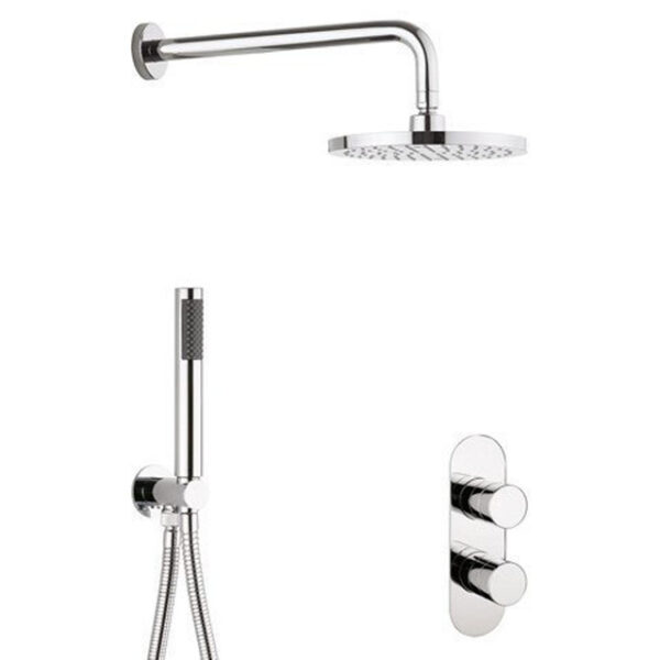 crosswater central inbouw doucheset inclusief 20cm hoofddouche en handdoucheset chroom sw487236