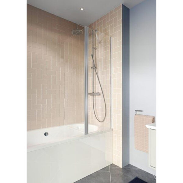 Crosswater Clear 6 badwand 115x150cm met 6mm veiligheidsglas zilver aluminium CABDSC1150