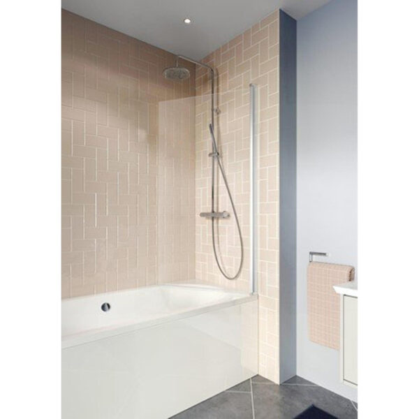 Crosswater Clear 6 badwand 80x150cm met 6mm veiligheidsglas zilver aluminium CABSSC0800