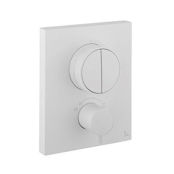 crosswater crossbox inbouw douchekraan thermostatisch 2 functies inclusief inbouwdeel wit mat sw815954