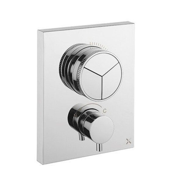 crosswater crossbox inbouw douchekraan thermostatisch 3 functies inclusief inbouwdeel chroom sw815963