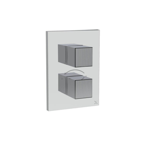 Crosswater Crossbox Limit douchekraan - thermostatisch - geschikt voor 3 functies - chroom LICB2500LBPC