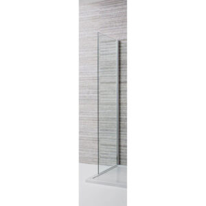 Crosswater Design New zijwand 55x195cm zilver profiel helder glas DWKSC0550+