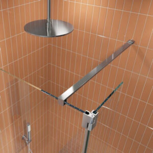 Crosswater Gallery - Stabilisatiestang - 120cm - wandarm - voor 10mm glas - RVS geborsteld GRBRACEV