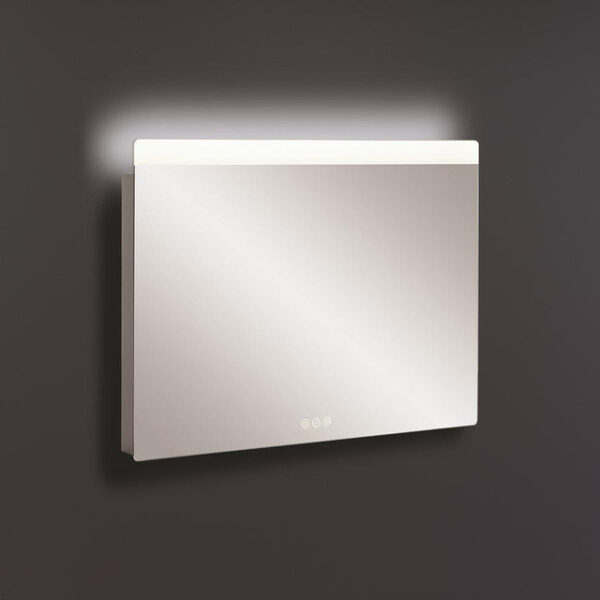 crosswater glide ii spiegel 80x60cm dimbaar led zilver sw487202