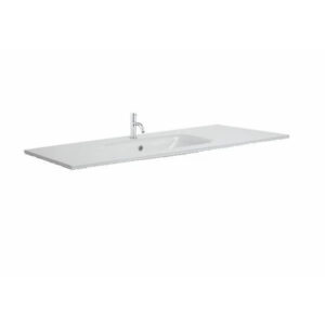 crosswater glide ii wastafel inbouw 100x45cm 0 kraangaten glas ice white sw487193