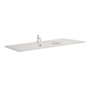 crosswater glide ii wastafel inbouw 100x45cm 1 kraangat glas ice white sw487216