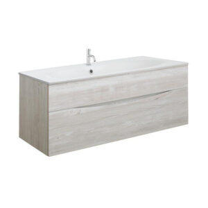 Crosswater Glide II Wastafel inbouw - kraangat - 100x1x45cm - Cast Mineral Marble wit FB1011SRW