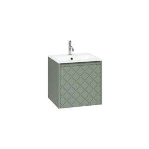 crosswater glide ii wastafel inbouw zonder kraangat 50x45x1cm glas wit sw487201