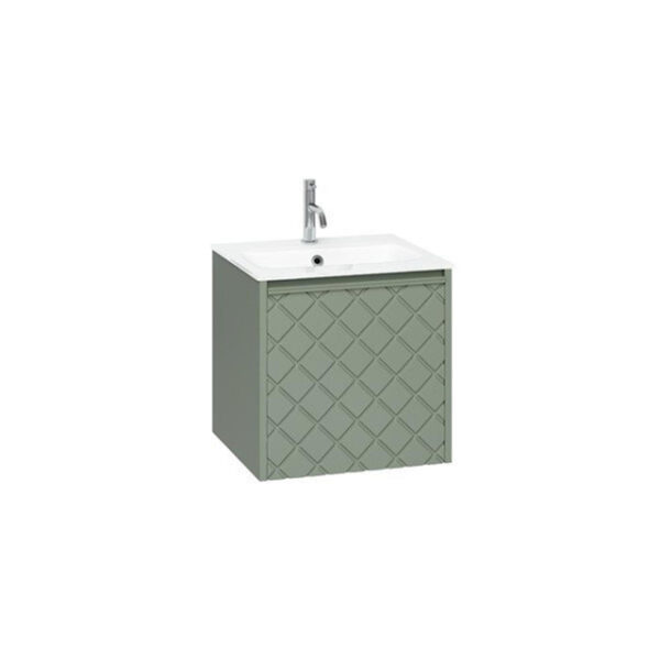 Crosswater Glide II Wastafel inbouw - zonder kraangat - 60x45x1cm - glas - Ice White GL0610SIW