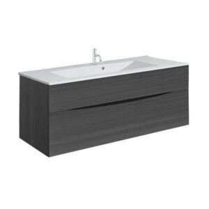 Crosswater Glide II Wastafelonderkast - 100x50x45cm - 2 lades - greeploos - steelwood GL1000DST+