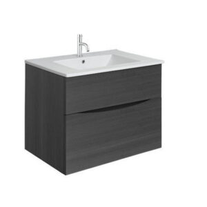 crosswater glide ii wastafelonderkast 70x45x52cm 2 lades greeploos softclose steelwood sw670243