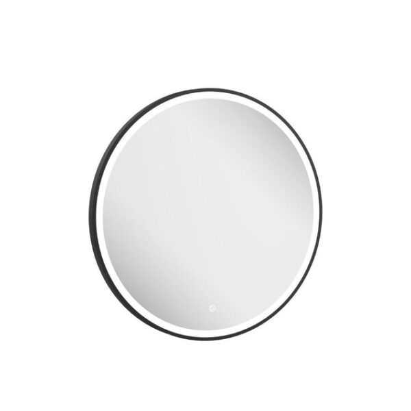 Crosswater Infinity Spiegel - met verlichting - rond - 70cm - mat zwart IF_MIRROR70MB