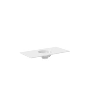 Crosswater Infinity Wastafel - 90x45x1cm - inbouw - wasbak midden - polar white IF900SPW