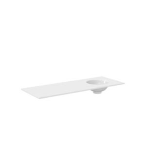 crosswater infinity wastafel inbouw 120cm wasbak rechts polar white sw876259