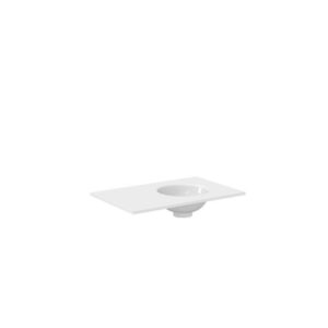 Crosswater Infinity Wastafel inbouw - 70cm - wasbak rechts - polar white IF700SPW_RH