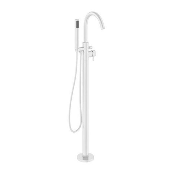 Crosswater MPRO Badkraan - vrijstaand - met staafhanddouche - wit mat PRO416FW+2