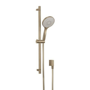 crosswater mpro glijstangset 70cm met 3 standen handdouche en 150cm doucheslang geborsteld messing sw451352