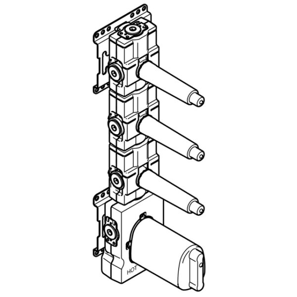 dornbracht inbouw thermostaatmodule m. 3 uitlaten sw499783