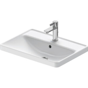 Duravit D-Neo inbouwwastafel 60x44x17cm 1 kraangat rechthoek Keramiek Wit 0357600027