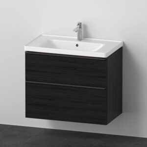 duravit d neo meubelset m. wastafelonderbouwkast m. 2 laden m. softclose 80x20x48cm incl. wastafel zwart eiken mat sw642215