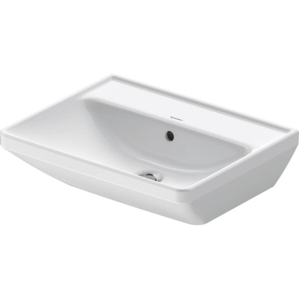 duravit d neo wastafel 55x44x16.5cm 1 kraangat rechthoek keramiek wit sw640459