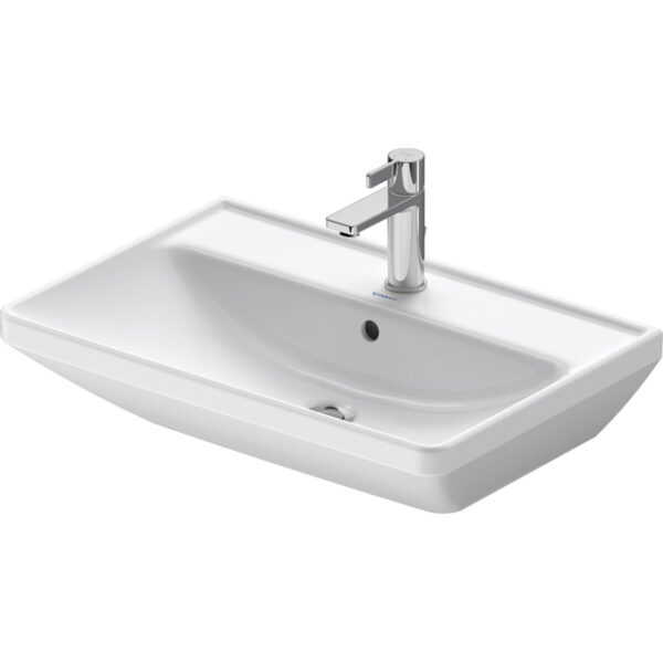 duravit d neo wastafel met wondergliss 65x44x17cm 1 kraangat rechthoek keramiek wit sw640532