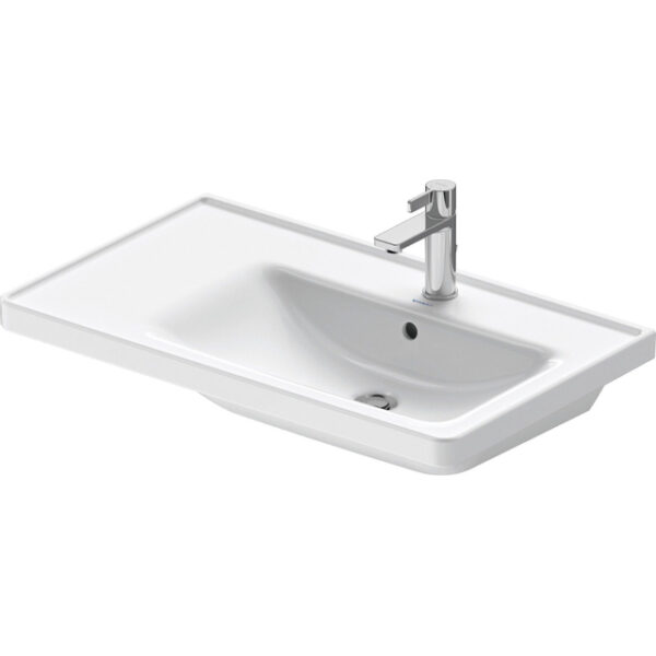 duravit d neo wastafel met wondergliss 80x48x17cm 1 kraangat rechthoek keramiek wit sw640466