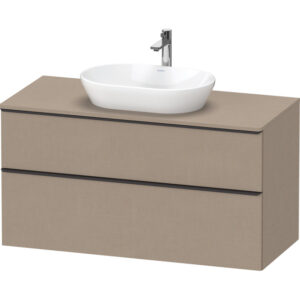 Duravit D-Neo wastafelonderkast 120x66.4x55cm 2 lades Linnen Mat de496907575