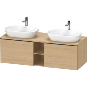 duravit d neo wastafelonderkast 140x45.9x55cm 2 lades natuur eiken mat sw641417