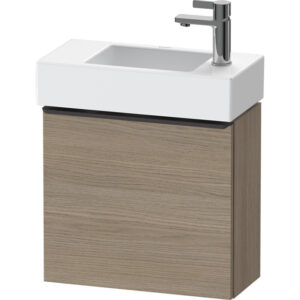 duravit d neo wastafelonderkast 48.4x44x22.2cm rechtsdraaiend 1 deur eiken terra mat sw640586