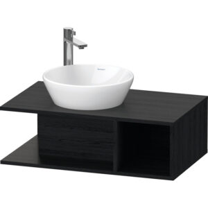 Duravit D-Neo wastafelonderkast 80x26x48cm Eiken (zwart) Mat de491801616