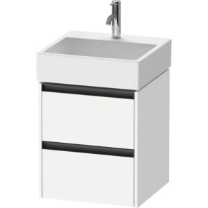 duravit ketho 2 wastafelonderbouwkast 2 laden 48.4x46x54.9cm grepen antraciet wit mat sw772323