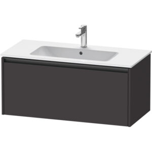 duravit ketho 2 wastafelonderbouwkast met 1 lade 101x48x44cm met greep antraciet grafiet supermat sw772414