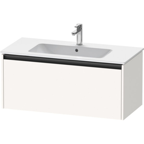 Duravit Ketho 2 wastafelonderbouwkast met 1 lade 101x48x44cm met greep antraciet wit supermat K25064084840000