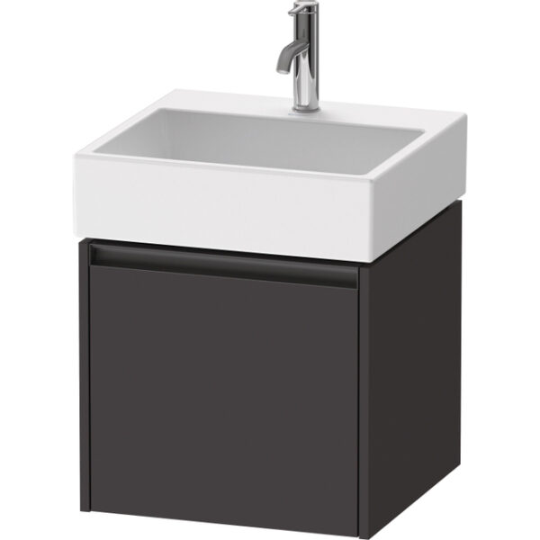 duravit ketho 2 wastafelonderbouwkast met 1 lade 48.4x46x44cm met greep antraciet grafiet supermat sw772089