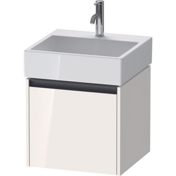 duravit ketho 2 wastafelonderbouwkast met 1 lade 48.4x46x44cm met greep antraciet hoogglans wit sw772373