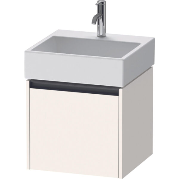 Duravit Ketho 2 wastafelonderbouwkast met 1 lade 48.4x46x44cm met greep antraciet wit supermat K25074084840000